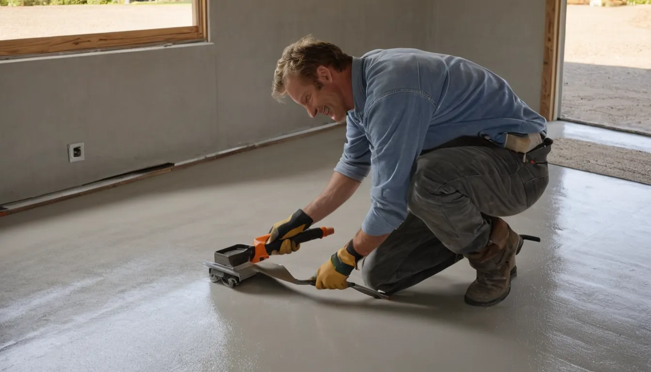 Provider applying a polyaspartic floor coating in a residential garage in Westland